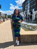 THE VARSITY MIDI GREEN